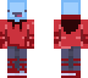 skeppy with a red hoodie i guess- oh! and random red parts on it ?