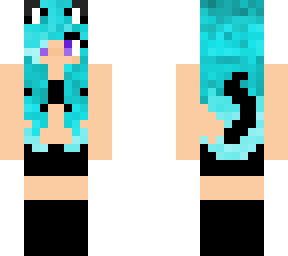 swimsuit cyan kitty