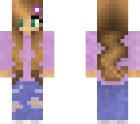 brown hair purple girl