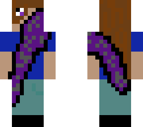 ender girl in blue t shirt