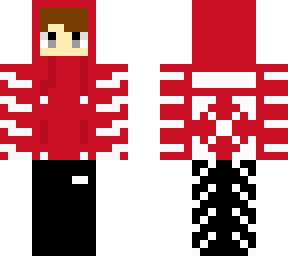 skin off white czerwony