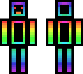 rainbow behind black