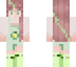 girl with green outfit