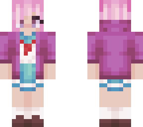 girl with pink hair