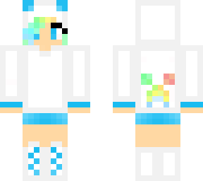 pastel creeper girl (short hair & added blue)