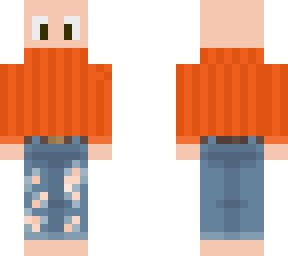 sweater with ripped jeans