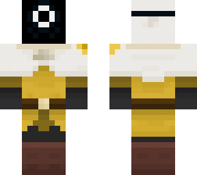 the golden guard with squid game mask.
