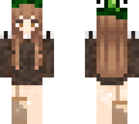 cute brunet frog hat