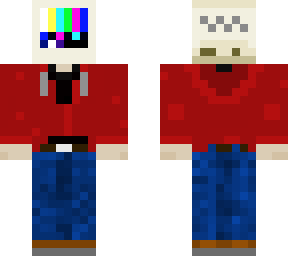 crt head - hoodie - color bars