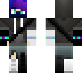 better blue hair emo skin with mask