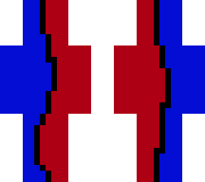 blue and red skin