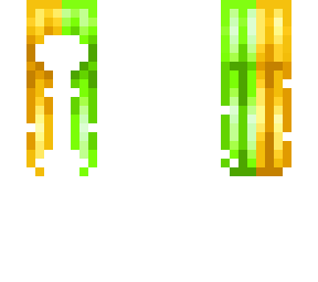 lime green and yellow half and half hair base