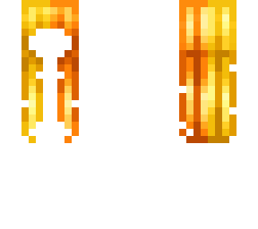 orange and yellow half and half hair base