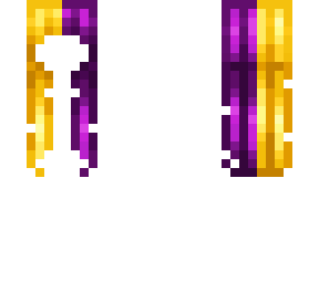purple and yellow half and half hair base