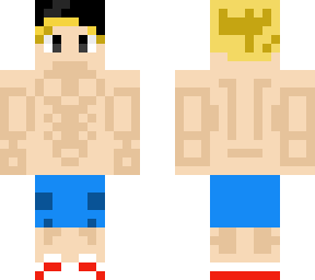 black and blond hair strong boy