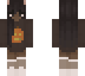 halloween pumkin egirl skin