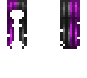 purple and black half and half hair base
