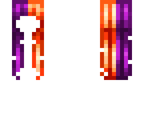 purple and scarlet half and half hair base