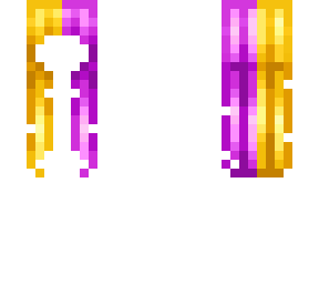 purple and yellow half and half hair base