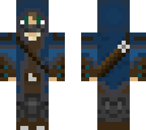 *error fix blue hooded figure