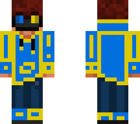 blue and yellow mask boy | Minecraft Skin