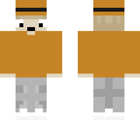 orange halloween outfit with googley eyes