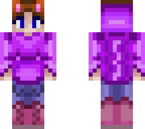 purple hoodie lady