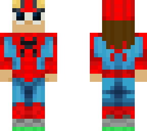 basically spiderman 1 (helmet on, glasses on, long hair.)