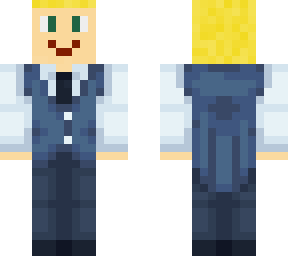 blonde in suit