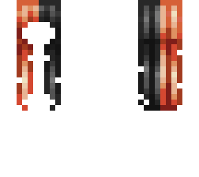 muted orange and black half and half hair base