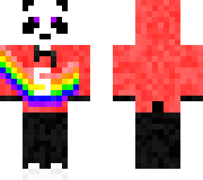 panda in skittles hoodie