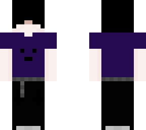 purple and black with headphones