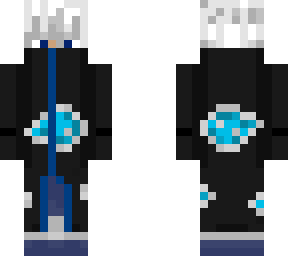 dark sun   skin in akatsuki look (white hair + ice blue color)