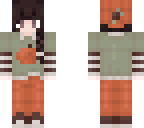 pumpkin outfit halloween brunette