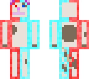 red and blue cat