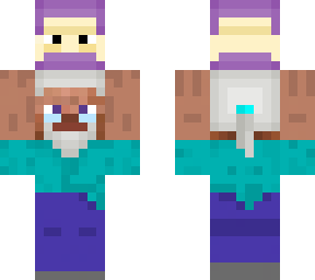 steve viejo sosteniendo un shulker