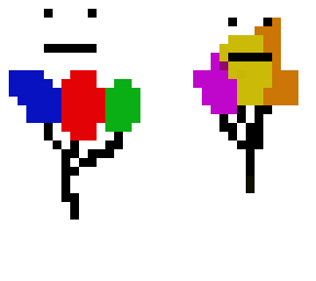 two faced balloon guy