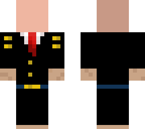 yellow suit with red tie