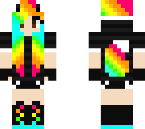 rainbow neko girl