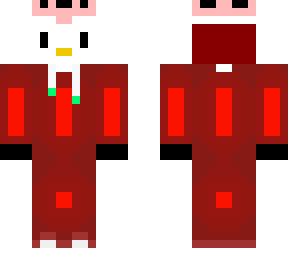 red bussniess penguin