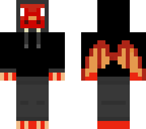 bare bones red dragon with black hoodie (you can edit this!)
