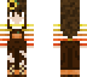 girl in fall overalls
