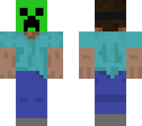 steeve with a low budget creeper costume
