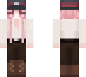the uniform girl in a pirate outfit