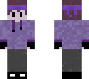 boy with bandana, hoodie, purple