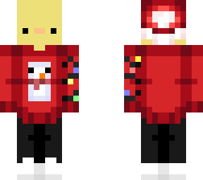 duck in snowman sweater
