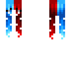 female hb - christmas blue & red pigtails