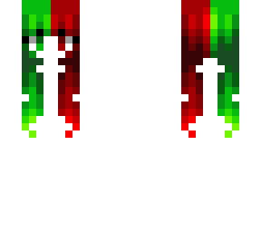 female hb - christmas green & red pigtails