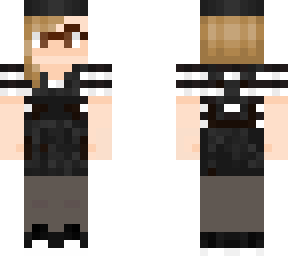 pinafore in black + hat