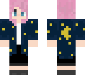 star cardigan with pink hair